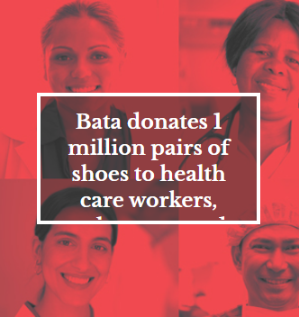 BATA DONATES 1 MILLION PAIRS OF SHOES TO HEALTH CARE WORKERS, VOLUNTEERS AND THEIR FAMILIES.