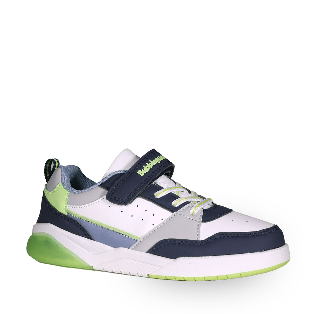 BUBBLEGUMMERS DAKAR WHITE/NAVY/LIME Boys Light up Velcro Jogger – Bata